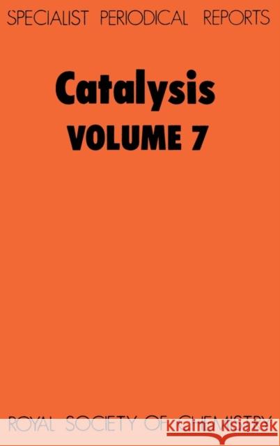 Catalysis: Volume 7  9780851865843 Science and Behavior Books