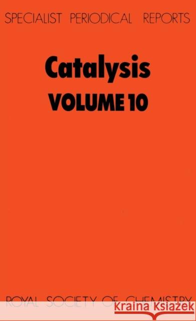 Catalysis: Volume 10  9780851866147 ROYAL SOCIETY OF CHEMISTRY