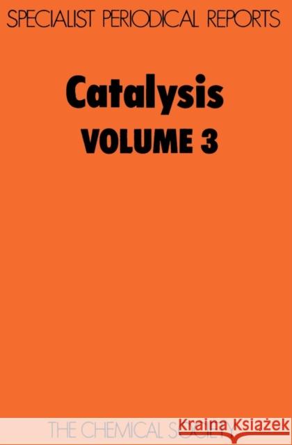 Catalysis: Volume 3  9780851867205 