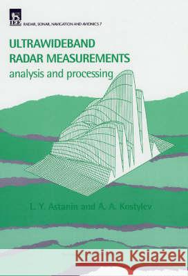 Ultra-Wideband Radar Measurements: Analysis and Processing  9780852968949 Institution of Engineering and Technology