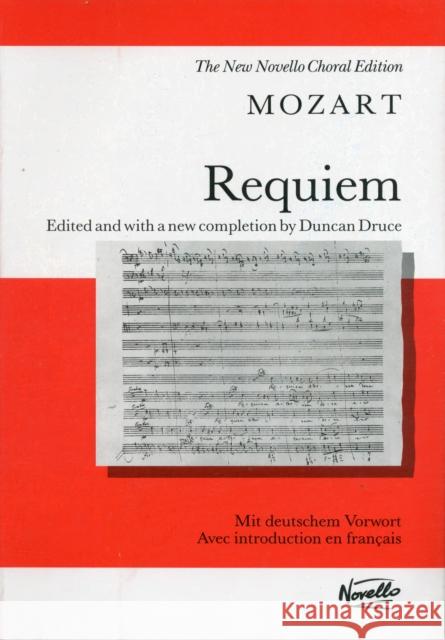 Requiem K.626 Wolfgang Amadeus Mozart, Duncan Druce 9780853604167 Novello & Co Ltd