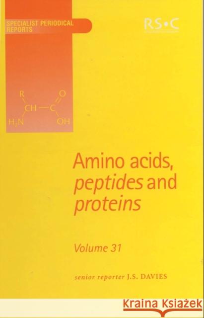 Amino Acids, Peptides and Proteins: Volume 31 Barrett, G. C. 9780854042272 Royal Society of Chemistry