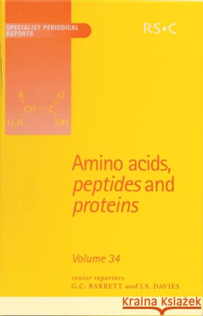 Amino Acids, Peptides and Proteins: Volume 34  9780854042425 ROYAL SOCIETY OF CHEMISTRY