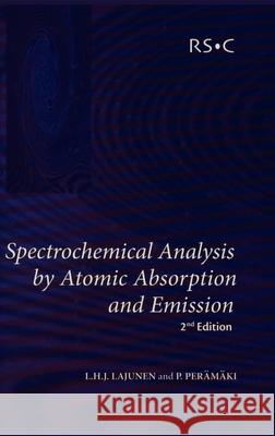 Spectrochemical Analysis by Atomic Absorption and Emission: Rsc   9780854046249 0