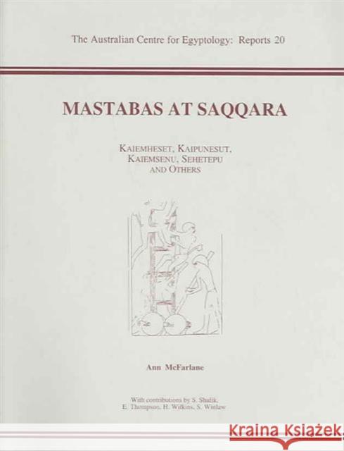Mastabas at Saqqara: Kaiemheset, Kaipunesut, Kaiemsenu, Sehetepu and Others McFarlane, A. 9780856688119 David Brown Book Company