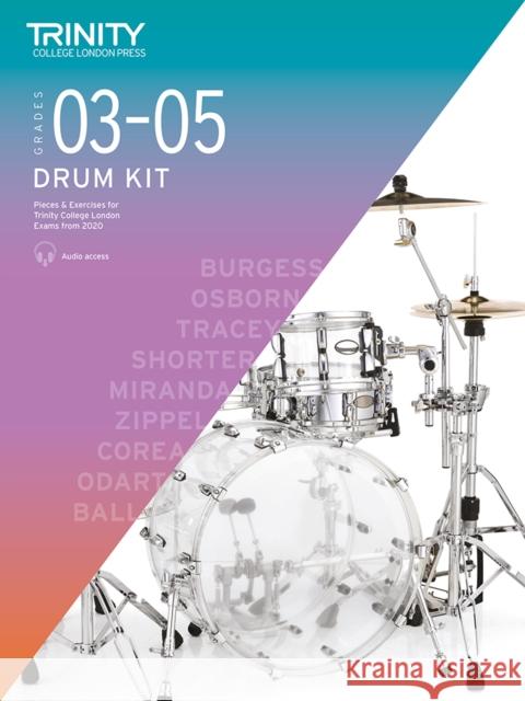 Trinity College London Drum Kit From 2020. Grades 3-5 Trinity College London 9780857368133
