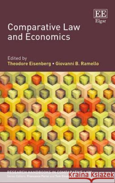 Comparative Law and Economics Giovanni B. Ramello Theodore Eisenberg  9780857932570