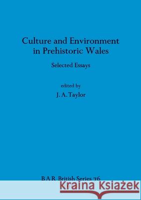 Culture and Environment in Prehistoric Wales J. a. Taylor 9780860540793 British Archaeological Reports Oxford Ltd