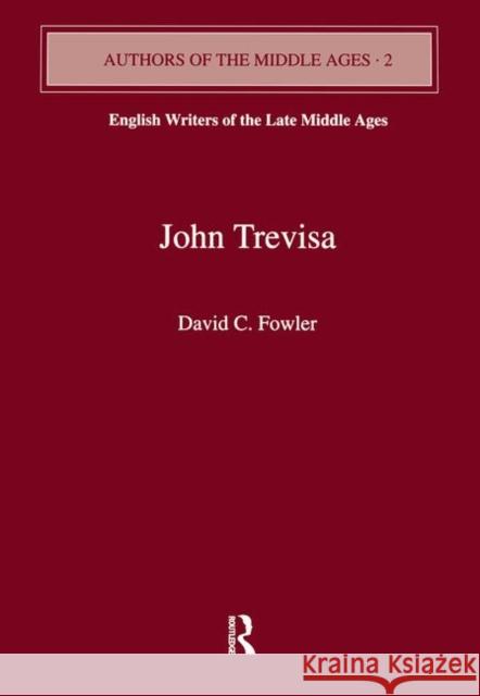 John Trevisa David C. Fowler   9780860783701 Variorum