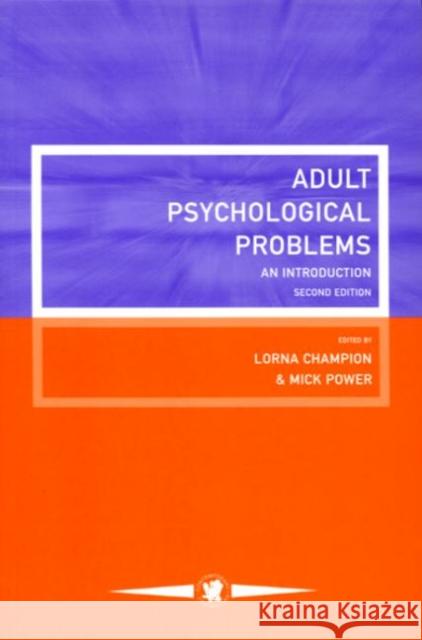 Adult Psychological Problems: An Introduction Power, Michael 9780863776427