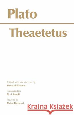 Theaetetus Plato 9780872201583 HACKETT PUBLISHING CO, INC