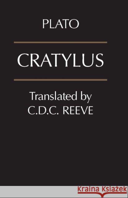 Cratylus Plato 9780872204164