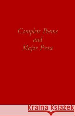 The Complete Poems and Major Prose John Milton 9780872206786 HACKETT PUBLISHING CO, INC