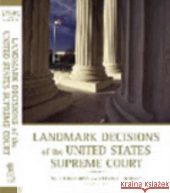 Landmark Decisions of the United States Supreme Court Paul Finkelman CQ Press 9780872894099 CQ Press