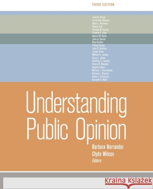 Understanding Public Opinion Norrander, Barbara 9780872899810 CQ Press