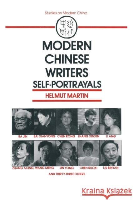 Modern Chinese Writers: Self-portrayals Martin, Helmut 9780873328173