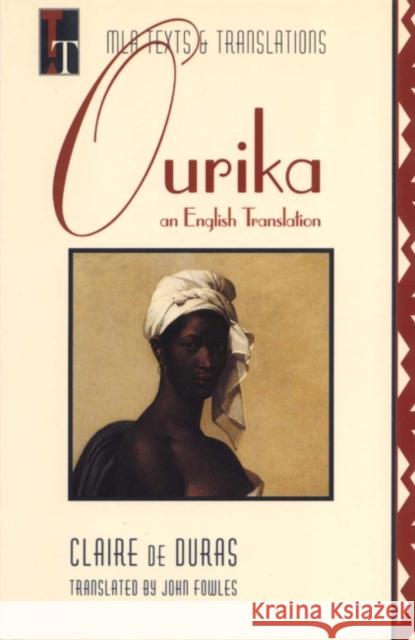 Ourika: An English Translation Duras, Claire De 9780873527804