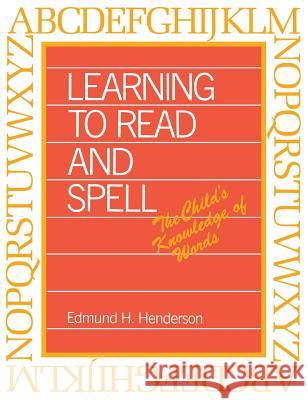 Learning to Read & Spell  9780875800783 Northern Illinois University Press