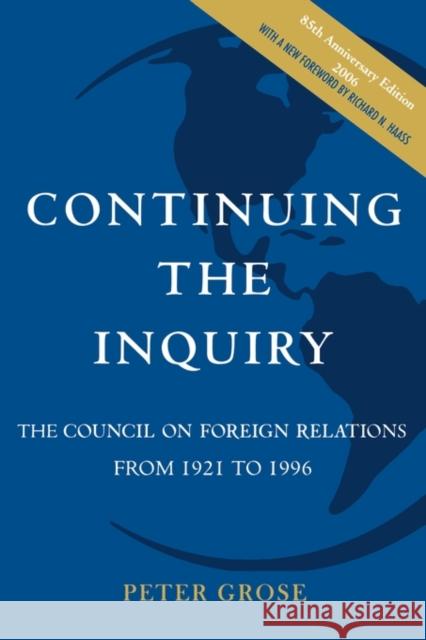 Council on Foreign Relations at 75 Peter Grose 9780876091920 Brookings Institution