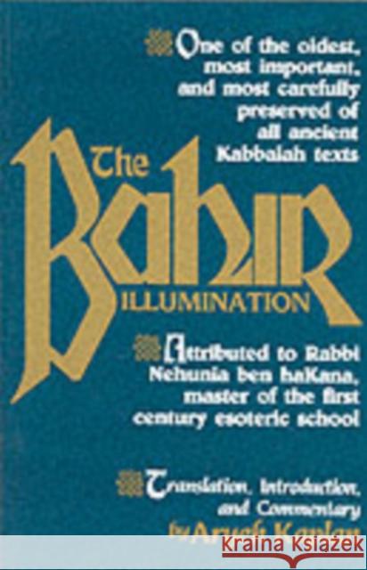 Bahir: Illumination  9780877286189 Weiser Books