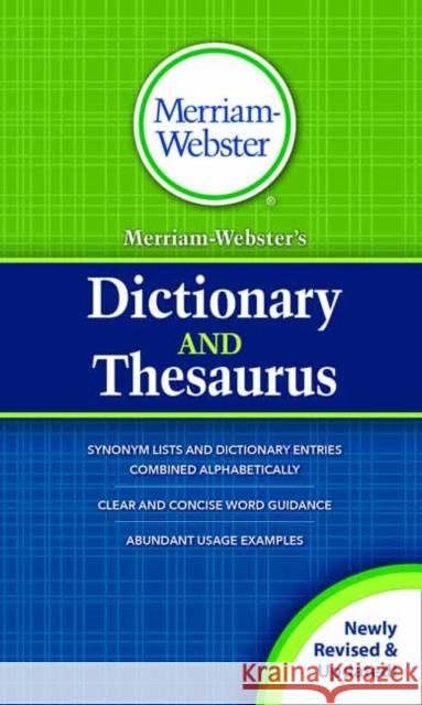 MerriamWebster’s Dictionary and Thesaurus MerriamWebster 9780877793526 Merriam-Webster