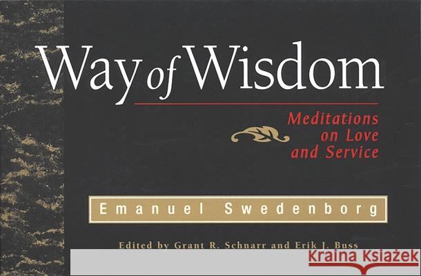 WAY OF WISDOM: MEDITATIONS ON LOVE AND SERVICE GRANT SCHNARR, Erik J. Buss, Grant Schnarr, Erik J. Buss 9780877853831