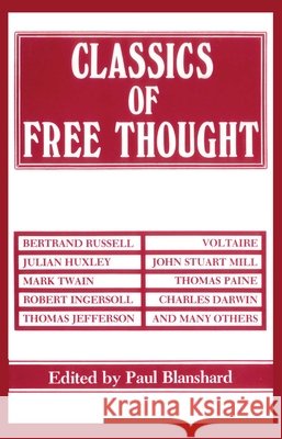 Classics of Free Thought Paul Blanshard 9780879754211