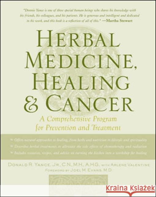 Herbal Medicine, Healing & Cancer Donald Yance 9780879839680