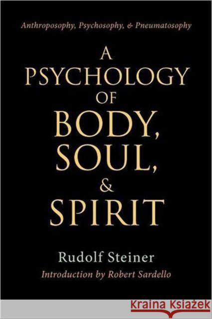 A Psychology of Body, Soul and Spirit Rudolf Steiner, Robert Sardello, M. Spock 9780880103978 Anthroposophic Press Inc