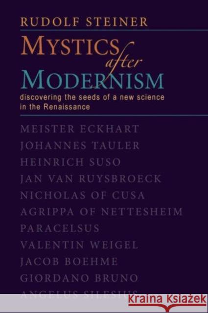 Mystics After Modernism: Discovering the Seeds of a New Science in the Renaissance Rudolf Steiner, K. E. Zimmer 9780880104708 Anthroposophic Press Inc