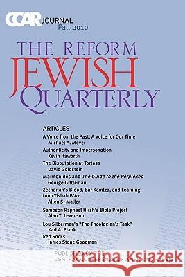 Reform Jewish Quarterly, Fall 2010 Susan Laemmle 9780881231588 Central Conference of American Rabbis