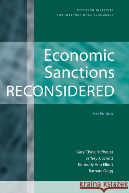 Economic Sanctions Reconsidered Kimberly Ann Elliott Gary Clyde Hufbauer 9780881324129