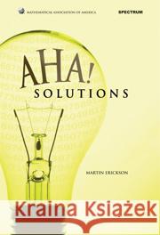 Aha! Solutions Erickson, Martin 9780883858295