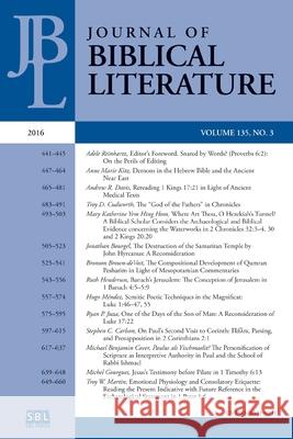 Journal of Biblical Literature 135.3 (2016) Adele Reinhartz 9780884144656 Society of Biblical Literature