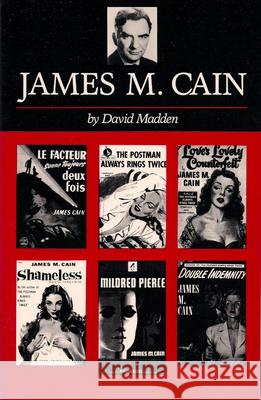 James M. Cain David Madden 9780887480454