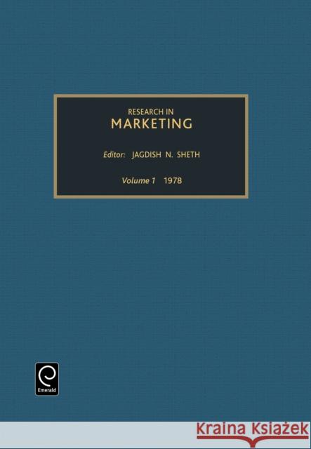 Research in Marketing, Volume 1 Sheth, Jagdish N. 9780892320417