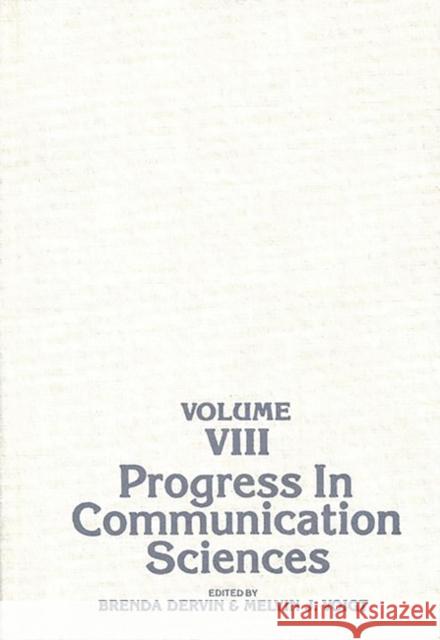 Progress in Communication Sciences, Volume 8 Brenda Dervin 9780893913922