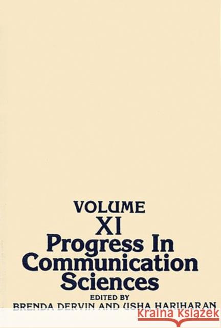 Progress in Communication Sciences, Volume 11 Brenda Dervin 9780893917234
