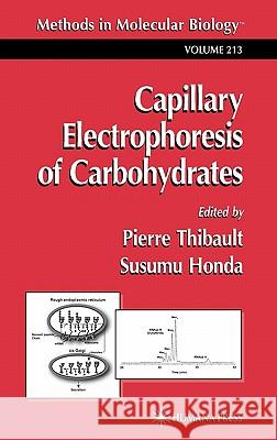 Capillary Electrophoresis of Carbohydrates Pierre Thibault Susumu Honda 9780896038264