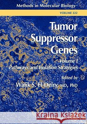 Tumor Suppressor Genes: Volume 1: Pathways and Isolation Strategies El-Deiry, Wafik S. 9780896039865 Humana Press