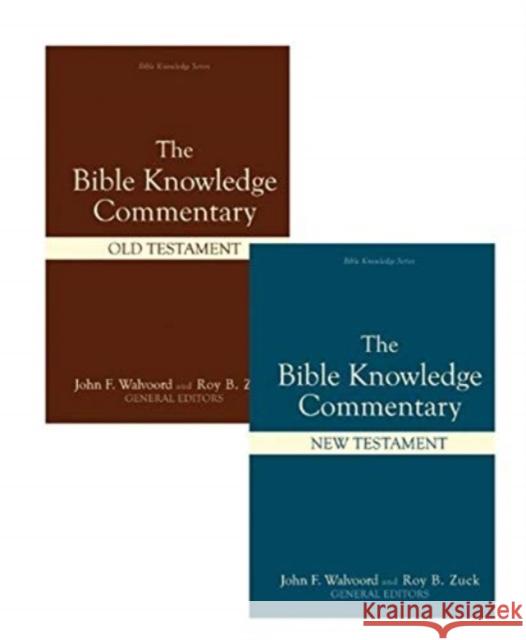 Bible Knowledge Commentary John F Walvoord 9780896938007