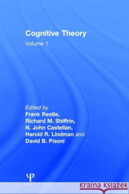 Cognitive Theory: Volume 1: Cognitive Theory Pisoni, D. B. 9780898594362 Taylor & Francis