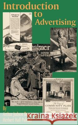 Introduction to Advertising Arthur Judson Brewster Herbert Hall Palmer 9780898755060