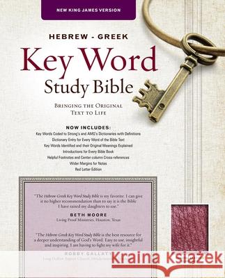 Hebrew-Greek Key Word Study Bible-NKJV Amg Publishers 9780899578699 AMG Publishers