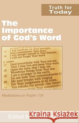 The Importance of God's Word: Meditations on Psalm 119 David Anderson Truth for Today Team                     David Anderson 9780901860996 Scripture Truth Publications