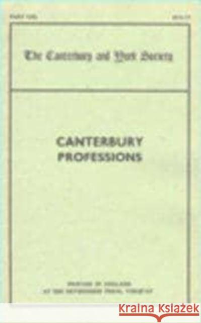 Canterbury Professions Michael Richter 9780903491563 0
