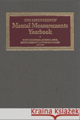 Mental Measurements Yearbook Robert A Spies 9780910674607 0