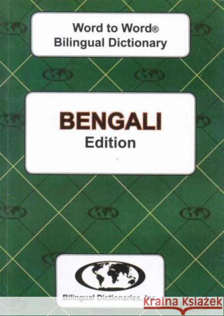 English-Bengali & Bengali-English Word-to-Word Dictionary C. Sesma 9780933146303 Bilingual Dictionaries, Incorporated