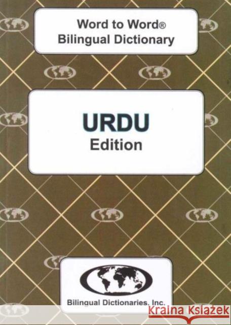 English-Urdu & Urdu-English Word-to-Word Dictionary  9780933146396 Bilingual Dictionaries, Incorporated