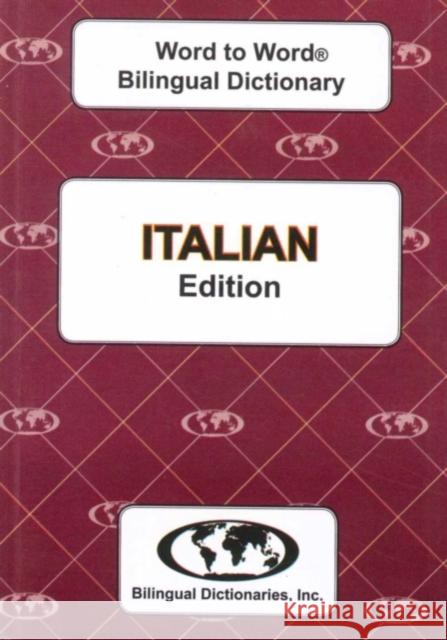 English-Italian & Italian-English Word-to-Word Dictionary C. Sesma 9780933146518 Bilingual Dictionaries, Incorporated